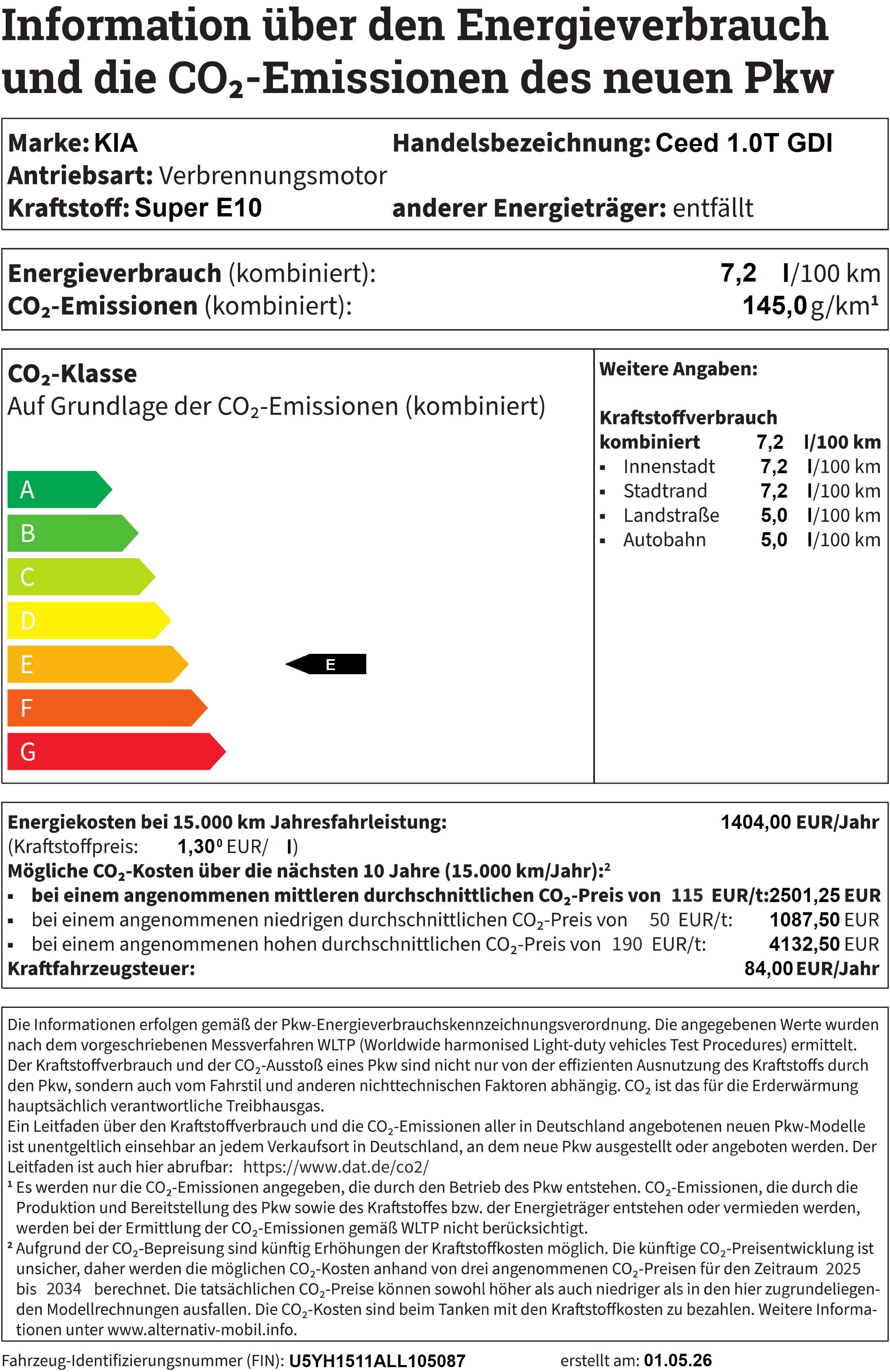 Fahrzeugabbildung Kia Ceed 1.0T GDI / TOP ZUSTAND